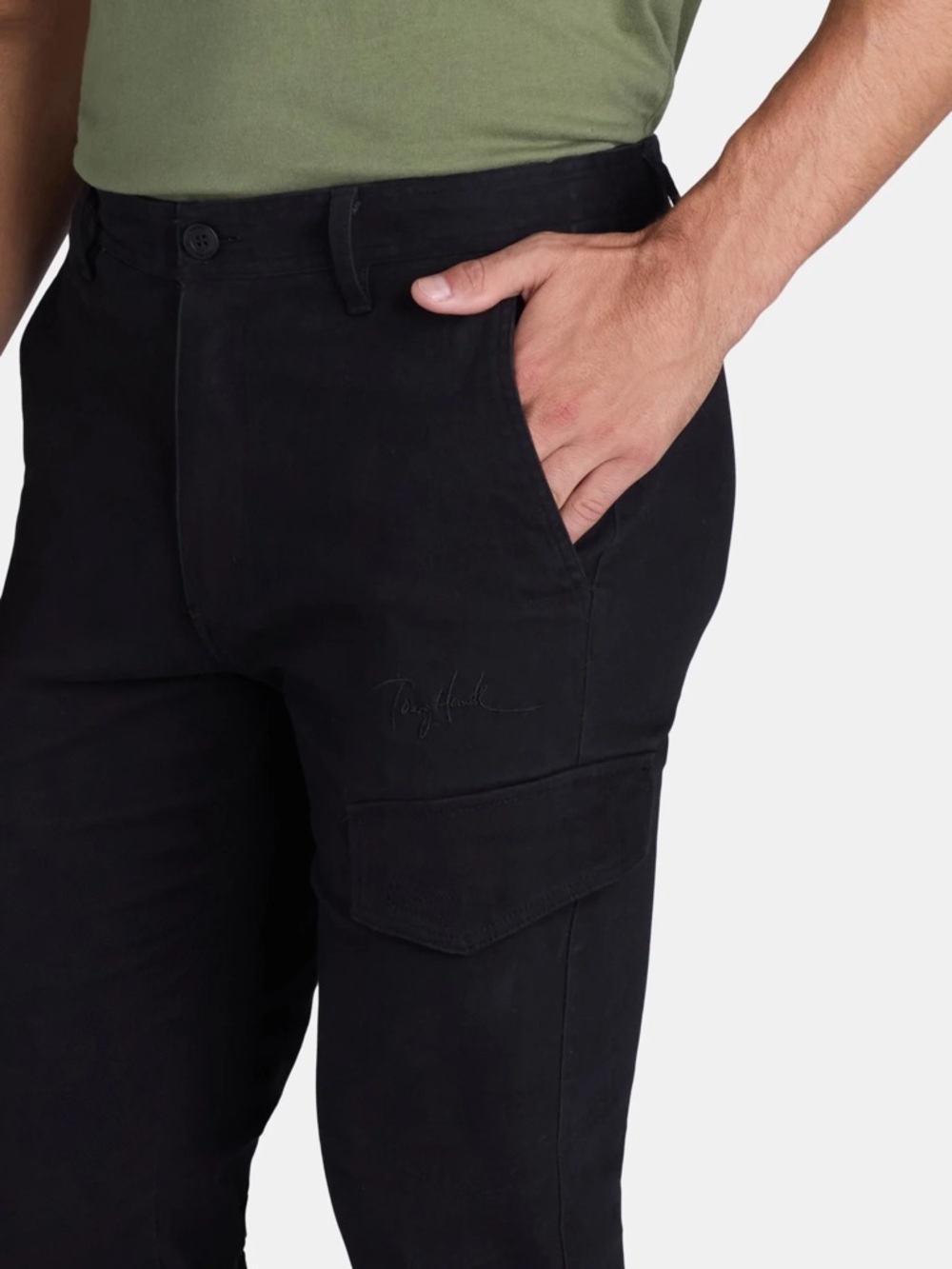 Tony Hawk Black Skater Men's Cargo Pants Straight Leg Pockets - Size 34 x 30